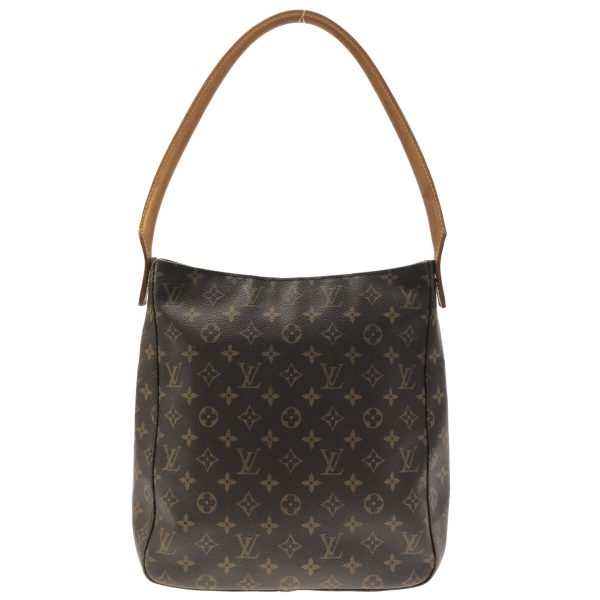 37321371 3 Louis Vuitton Looping Canvas Monogram Shoulder Bag Brown