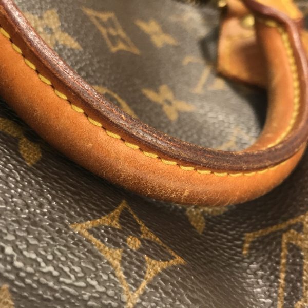 37321408 12 Louis Vuitton Speedy Canvas Monogram Handbag Brown