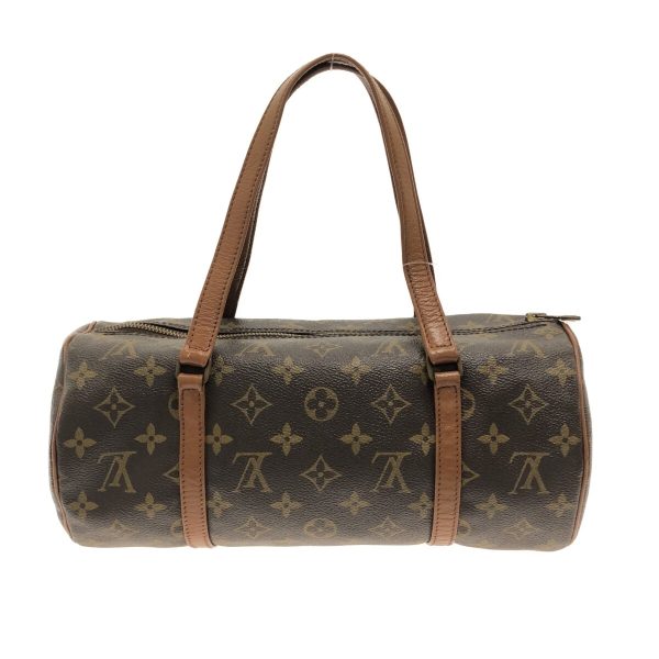 37323058 3 Louis Vuitton Old Papillon Canvas Monogram Handbag Brown