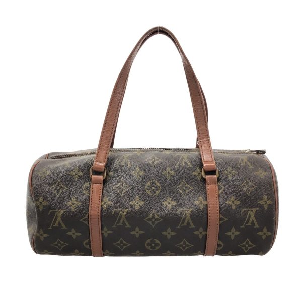 37323059 3 Louis Vuitton Old Papillon Canvas Monogram Handbag Brown