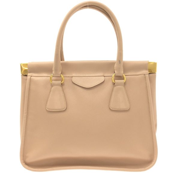 37323798 3 Prada Handbag Leather Pink Beige