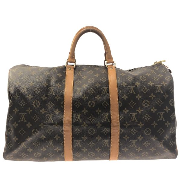 37324454 3 Louis Vuitton Keepall Canvas Monogram Boston Bag Brown