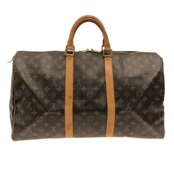 37324596 3 Louis Vuitton Keepall Canvas Monogram Boston Bag Brown