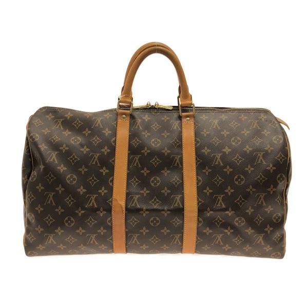 37324621 3 Louis Vuitton Keepall Canvas Monogram Boston Bag Brown