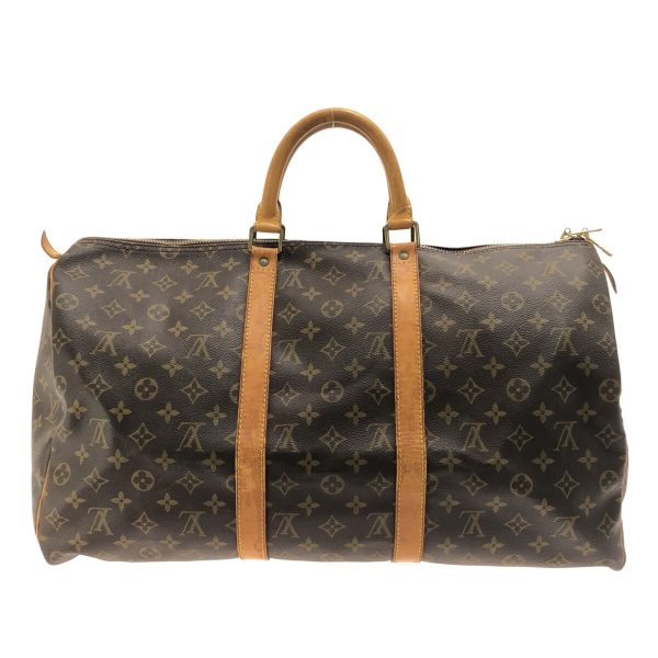 37325982 3 Louis Vuitton Keepall Canvas Monogram Boston Bag Brown