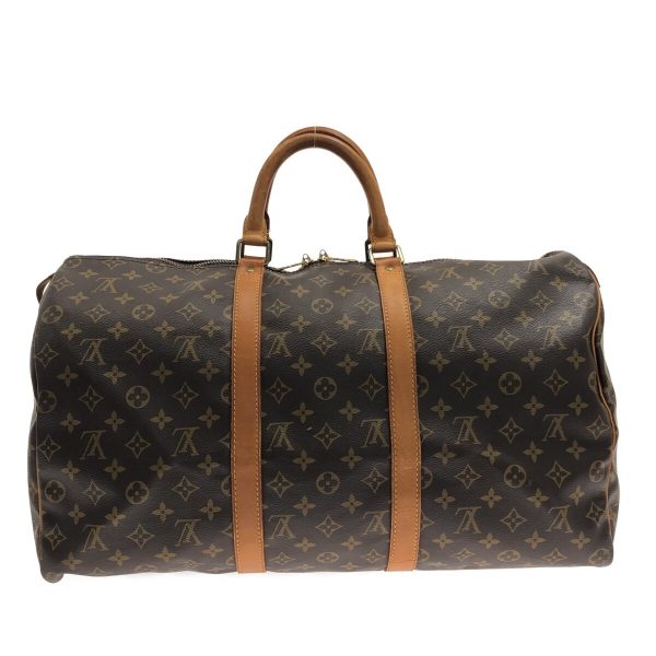 37326175 3 Louis Vuitton Keepall Canvas Monogram Boston Bag Brown