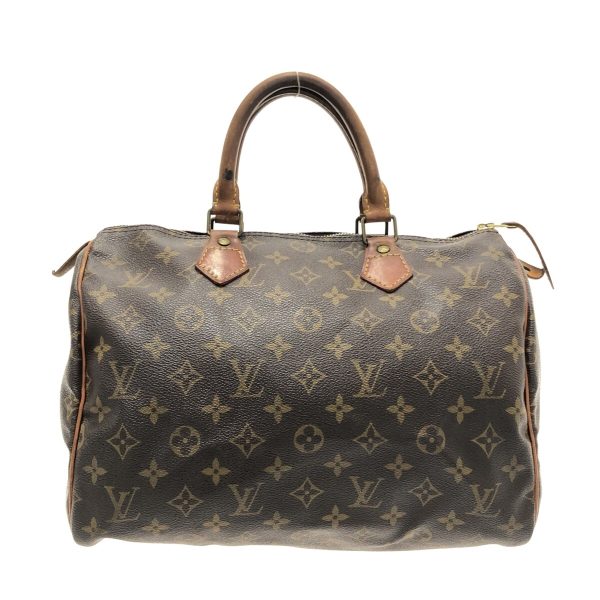 37327427 1 Louis Vuitton Speedy Canvas Monogram Handbag Brown