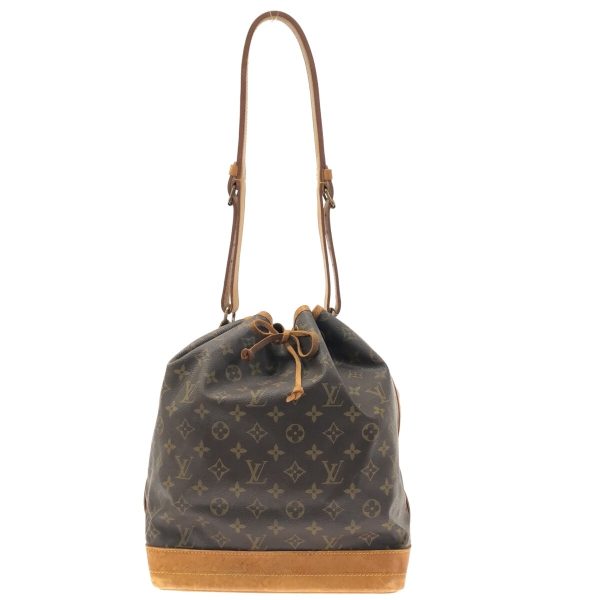 37328079 1 Louis Vuitton Noe Canvas Monogram Shoulder Bag Brown