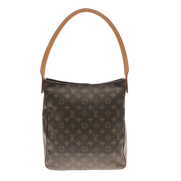 37328105 1 Louis Vuitton Looping Canvas Monogram Shoulder Bag Brown