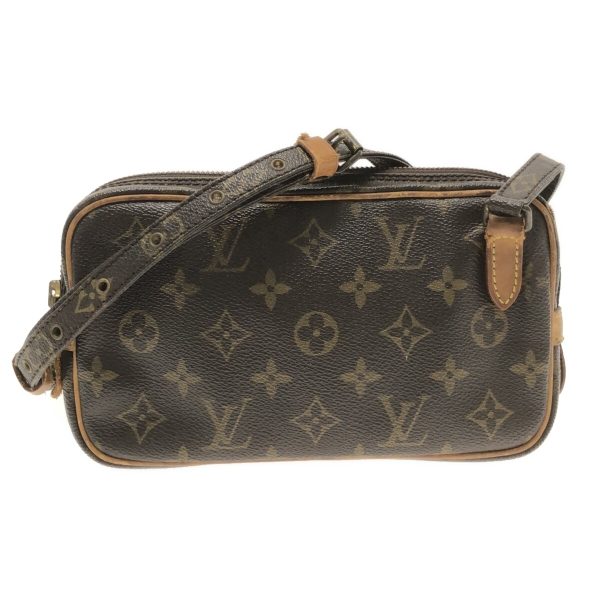 37328119 1 Louis Vuitton Pochette Marly Canvas Monogram Shoulder Bag Brown