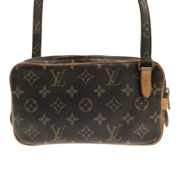 37328121 3 Louis Vuitton Pochette Marly Canvas Monogram Shoulder Bag Brown