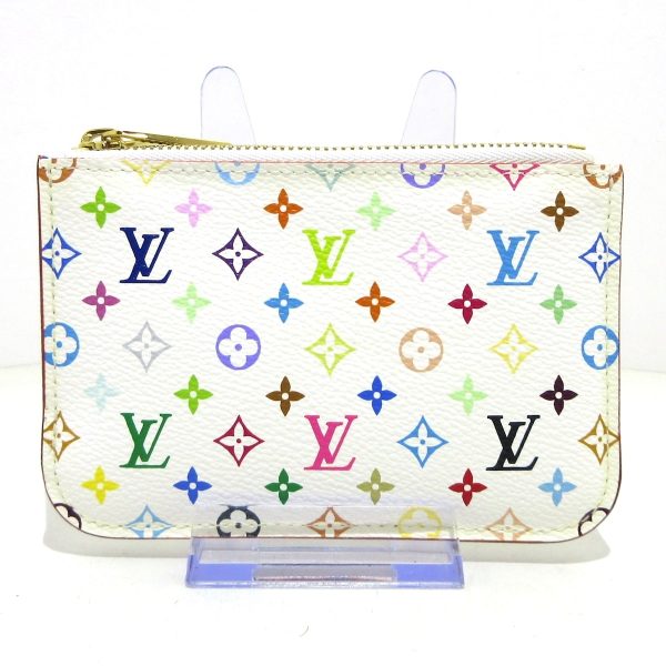 37340977 1 Louis Vuitton Pochette Clé Multicolor Canvas Coin Case Leather