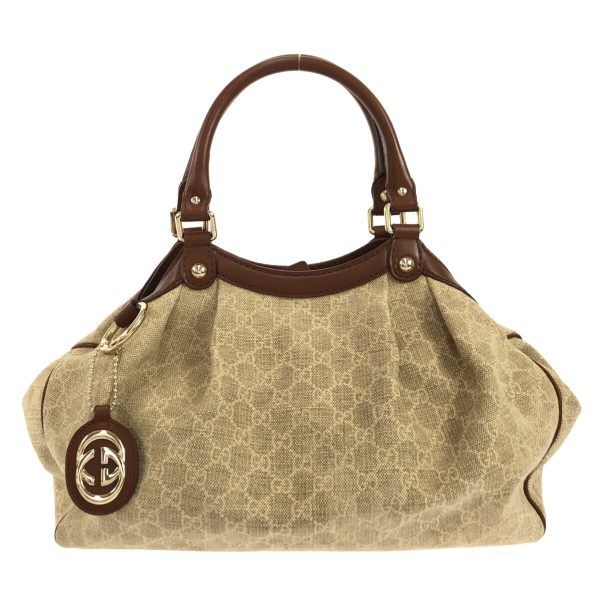 37341031 1 Gucci GG Sookie Handbag Beige Dark Brown Canvas