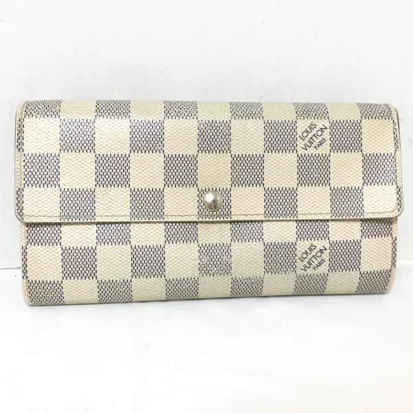 37341255 1 Louis Vuitton Portefeuille Sala Damier Canvas Long Wallet Azur