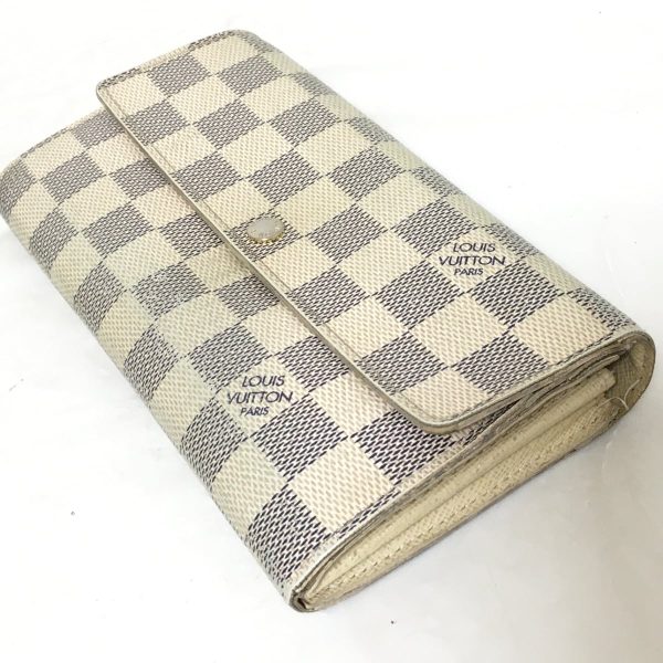 37341255 12 Louis Vuitton Portefeuille Sala Damier Canvas Long Wallet Azur