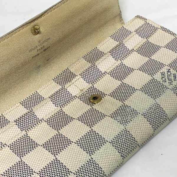 37341255 9 Louis Vuitton Portefeuille Sala Damier Canvas Long Wallet Azur