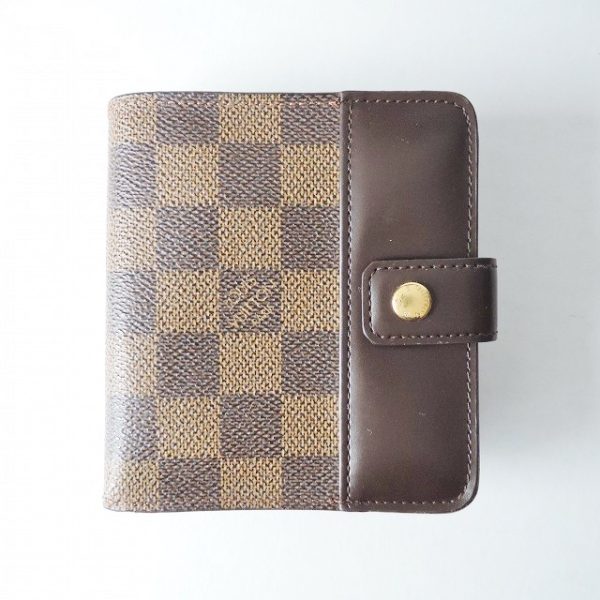 37342007 1 Louis Vuitton Compact Zip Damier Canvas Bifold Wallet Ebene