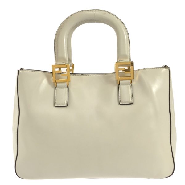 37347416 3 Fendi Tote Bag Leather White