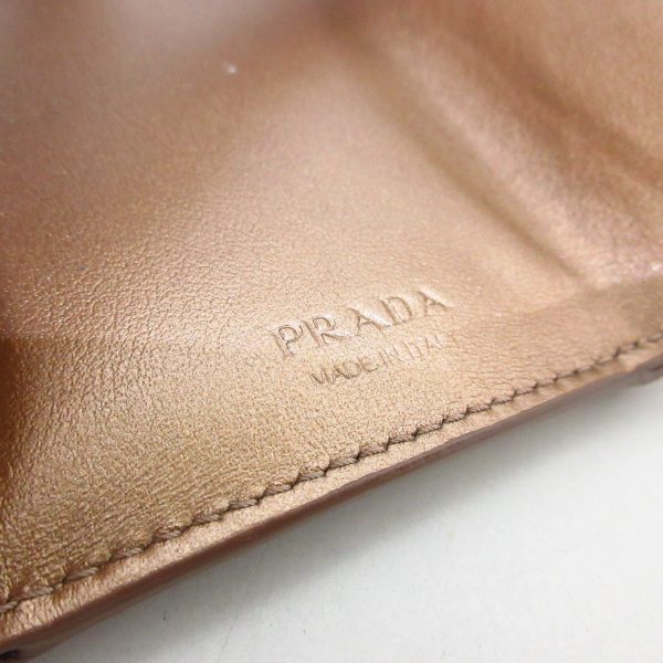 37347457 5 Prada Trifold Wallet Enamel Pink Gold