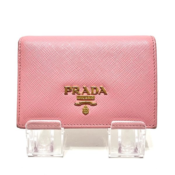 37347630 1 Prada Bifold Wallet Saffiano Leather Pink