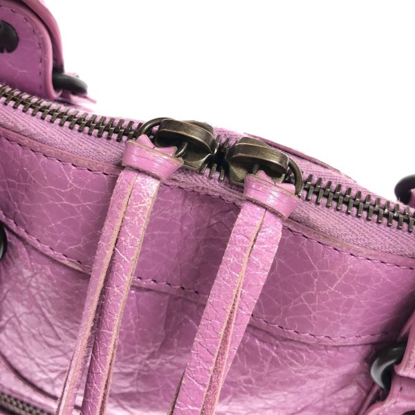 37349976 10 Balenciaga Classic Bowling Leather Handbag Purple