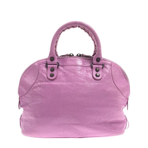 37349976 3 Balenciaga Classic Bowling Leather Handbag Purple