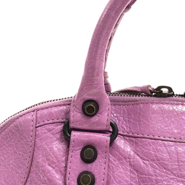 37349976 9 Balenciaga Classic Bowling Leather Handbag Purple