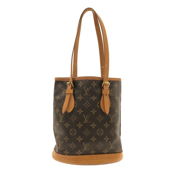 37350245 3 Louis Vuitton Petit Baguette Monogram Canvas Shoulder Bag Brown