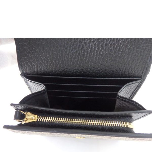 37357 6 Gucci GG Marmont Medium Wallet Black