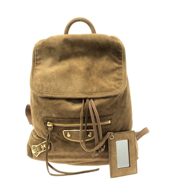 37357019 1 Balenciaga Classic Traveler XS Suede Leather Rucksack Beige