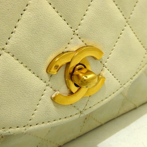 37364436 10 Chanel Single Flap Shoulder Bag Lambskin Ivory