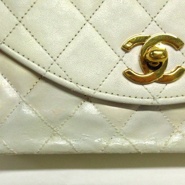 37364436 15 Chanel Single Flap Shoulder Bag Lambskin Ivory