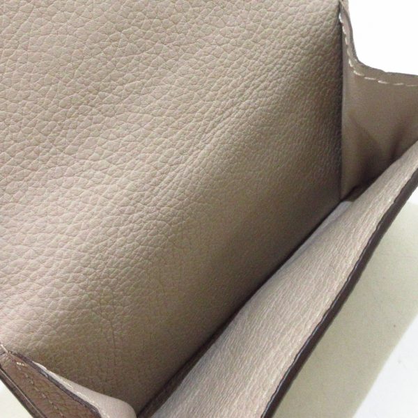 37365762 4 Louis Vuitton Portefeuille Lock Calf Leather Mini Trifold Wallet Greige