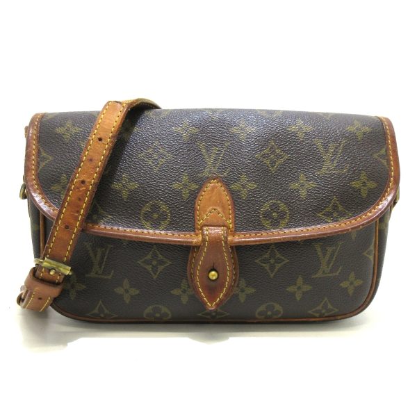 37388462 1 Louis Vuitton Gibessiere Monogram Canvas Leather Shoulder Bag Brown