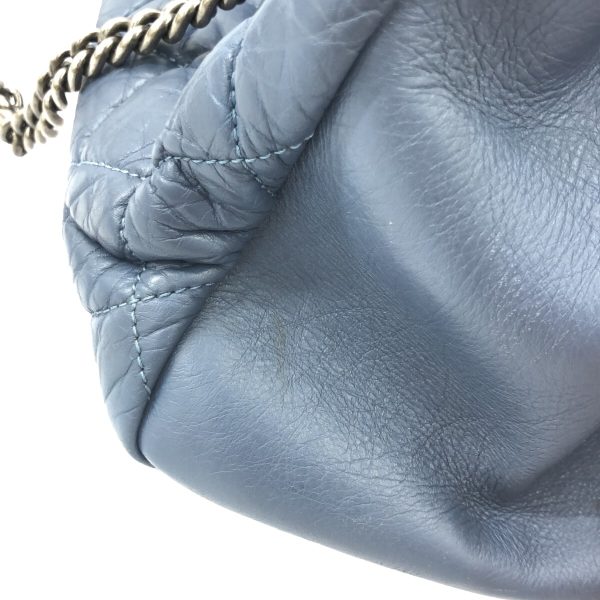 37388710 12 Chanel Mademoiselle Bowling Bag Leather Blue