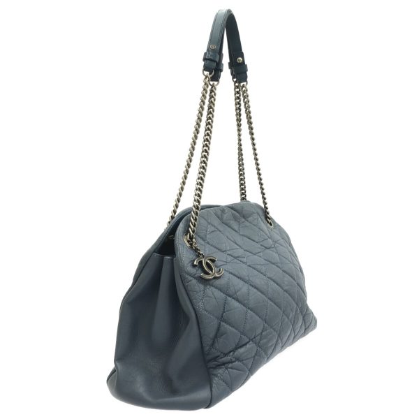 37388710 2 Chanel Mademoiselle Bowling Bag Leather Blue