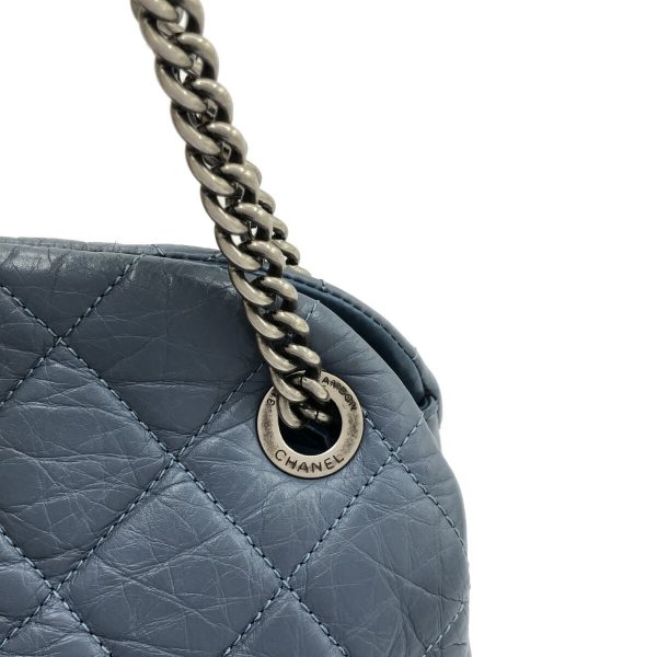 37388710 9 Chanel Mademoiselle Bowling Bag Leather Blue