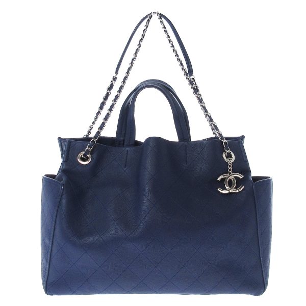 37390341 1 Chanel Wild Stitch Tote Bag Caviar Navy