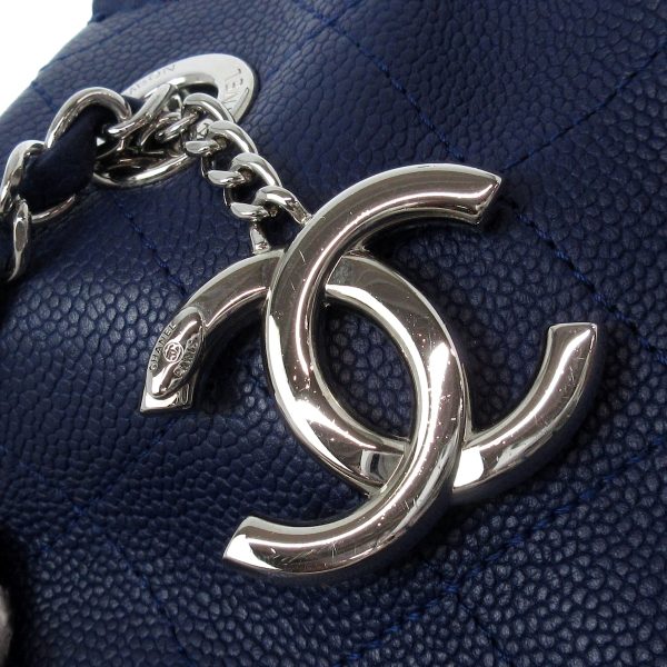 37390341 12 Chanel Wild Stitch Tote Bag Caviar Navy