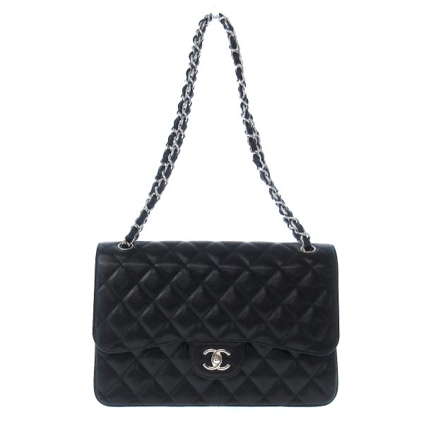 37391238 1 Chanel Double Flap Shoulder Bag Caviar Black