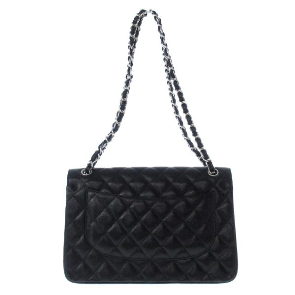 37391238 3 Chanel Double Flap Shoulder Bag Caviar Black