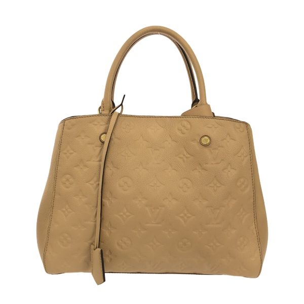 37391683 1 Louis Vuitton Montaigne Monogram Empreinte Handbag Dune