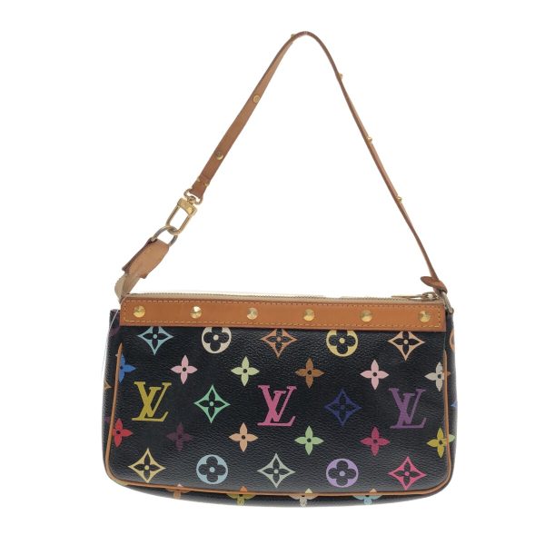 37391699 3 Louis Vuitton Pochette Accessoire Synthetic Leather Handbag Noir