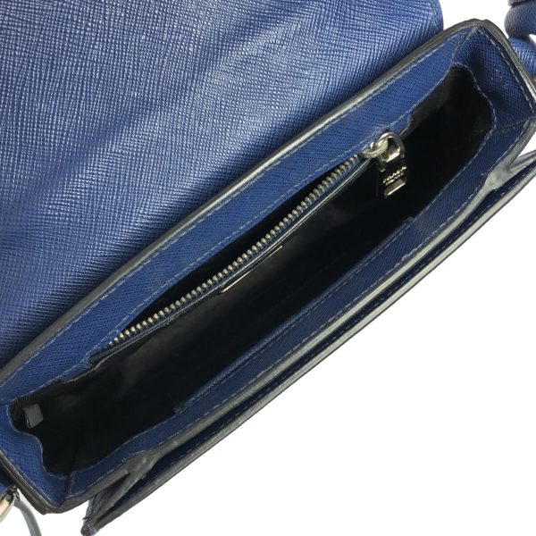 37391855 6 Prada Shoulder Bag Saffiano Leather Blue