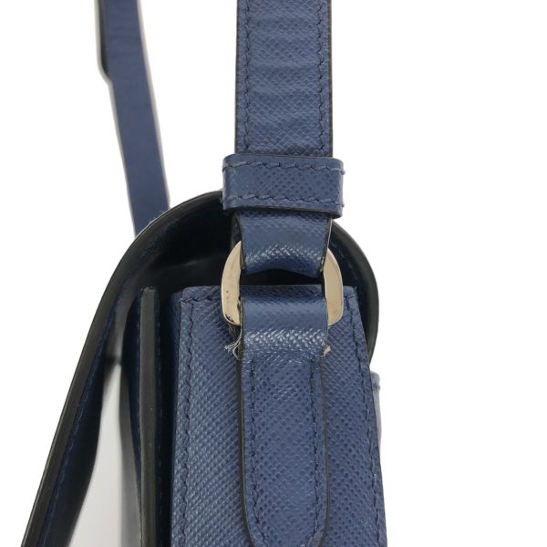 37391855 9 Prada Shoulder Bag Saffiano Leather Blue