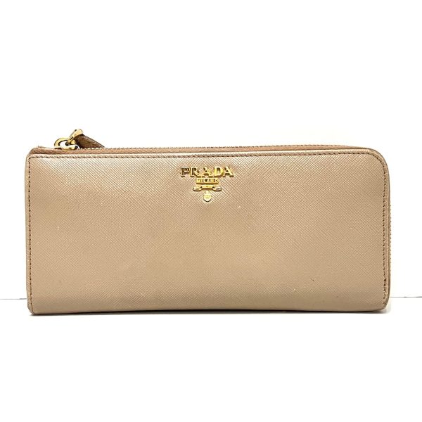 37393246 1 Prada Long Wallet Saffiano Leather Beige