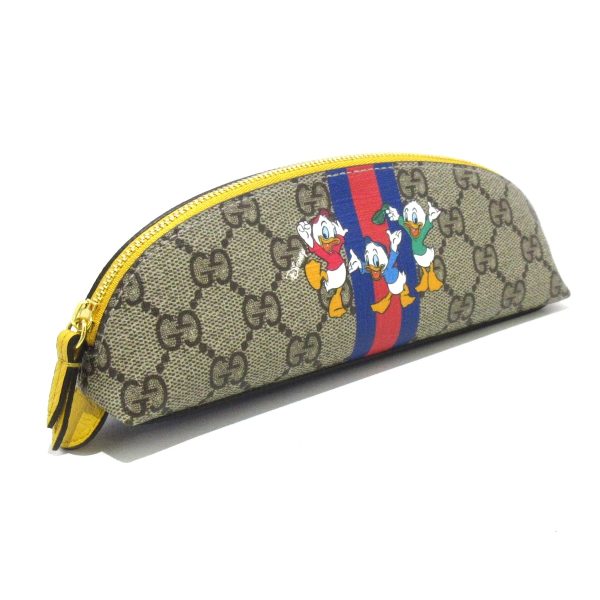 37393283 6 Gucci GG Supreme Pencil Case Donald Duck Light Brown Multi