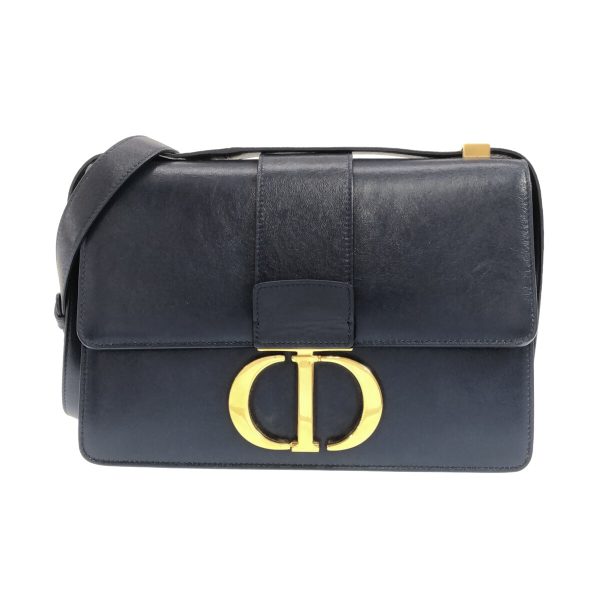 37394381 1 Dior Montaigne Flap Bag Navy Leather