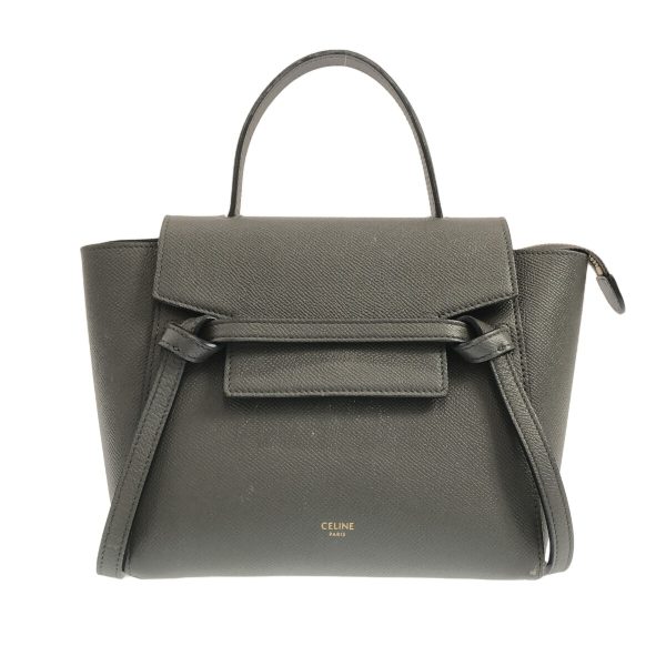 37394424 1 Celine Belt Bag Nano Grained Calf Handbag Gray