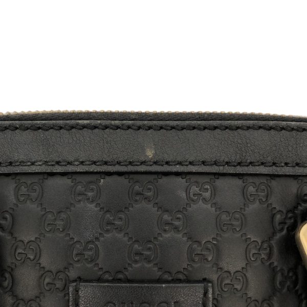 37394454 12 Gucci Micro Guccisima Handbag Black Leather